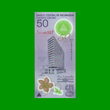 BILLETE DE NICARAGUA 50 CORDOBAS, POLYMERO PICK 207, ESTADO SIN CIRCULAR.-