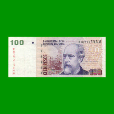 REPOSICION BILLETE CONVERTIBLE SEGUNDO DISEÑO $ 100,00, BOT 3727a, ESTADO MUY BUENO+ .-