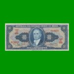 BILLETE DE BRASIL 10 CRUZEIROS, PICK 167a, AÑO 1961, ESTADO EXCELENTE+ .-