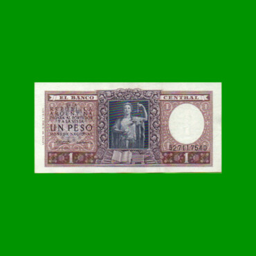 MONEDA NACIONAL $ 1,00, BOT 1917, AÑO 1956, ESTADO EXCELENTE+.-