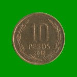 MONEDA DE CHILE 10 PESOS , AÑO 2012 , ESTADO USADA.-