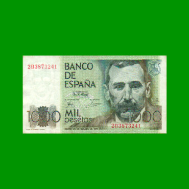 BILLETE DE ESPAÑA 1.000 PESETAS, PICK 158, AÑO 1979, ESTADO MUY BUENO.-