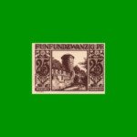 BILLETE DE ALEMANIA NOTGELD CIUDAD DE PADERBORN 25 CENTAVOS, M. M. 1043.5, ESTADO SIN CIRCULAR.-