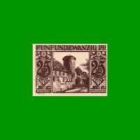 BILLETE DE ALEMANIA NOTGELD CIUDAD DE PADERBORN 25 CENTAVOS, M. M. 1043.5, ESTADO SIN CIRCULAR.-