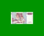 BILLETE DE ITALIA 1.000 LIRAS, PICK 114a, AÑO 1990, ESTADO EXCELENTE.- - Imagen 2