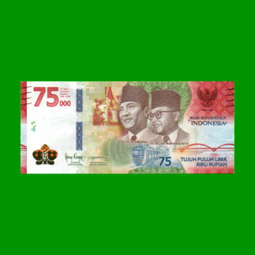 BILLETE DE INDONESIA 75.000 RUPIAS, CONMEMORATIVO, PICK NEW, AÑO 2020, ESTADO SIN CIRCULAR.-