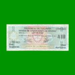 BONO DE TUCUMAN 10,00 AUSTRALES, EC 115, AÑO 1989, ESTADO MUY BUENO.-