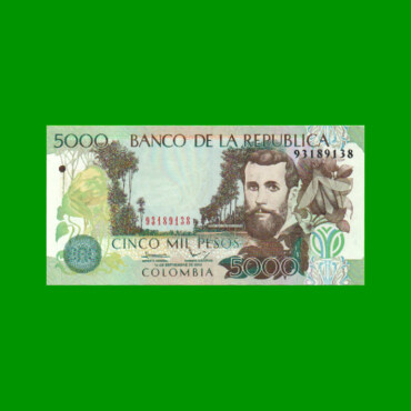 BILLETE DE COLOMBIA $ 5.000,00, PICK 452p, AÑO 2013, ESTADO SIN CIRCULAR.-
