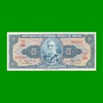 BILLETE DE BRASIL 20 CRUZEIROS, PICK 168a, AÑO 1961, ESTADO EXCELENTE- .-