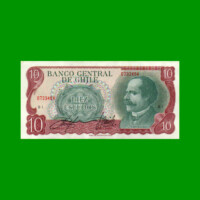 BILLETE DE CHILE 10 ESCUDOS, PICK 142Aa, AÑO 1970/73, ESTADO EXCELENTE.-