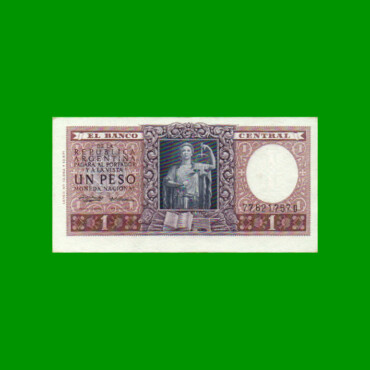 MONEDA NACIONAL $ 1,00, BOT 1918, AÑO 1957, ESTADO EXCELENTE.-