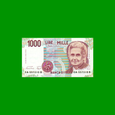 BILLETE DE ITALIA 1.000 LIRAS, PICK 114a, AÑO 1990, ESTADO SIN CIRCULAR.-