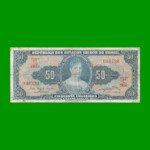 BILLETE DE BRASIL 50 CRUZEIROS, PICK 169, AÑO 1961, ESTADO BUENO.-