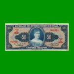 BILLETE DE BRASIL 50 CRUZEIROS, PICK 169, AÑO 1961, ESTADO EXCELENTE.-