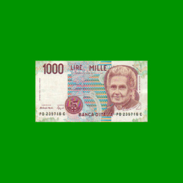 BILLETE DE ITALIA 1.000 LIRAS, PICK 114b, AÑO 1990, ESTADO MUY BUENO+ .-