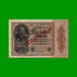BILLETE DE ALEMANIA 1.000 MARCOS RESELLADO A 1.000.000 MILLARDOS, PICK 113a, AÑO 1922, ESTADO MUY BUENO.-