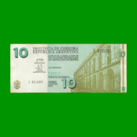 BONO DE CORDOBA $ 10,00, EC 295, AÑO 2002, SERIE E, ESTADO MUY BUENO+ .-