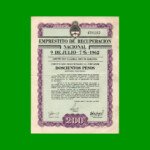 BONO MONEDA NACIONAL $200,00, EMPRESTITO DE RECUPERACION NACIONAL 9 DE JULIO, AÑO 1962, ESTADO MUY BUENO+ .-