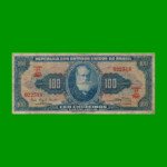 BILLETE DE BRASIL 100 CRUZEIROS, PICK 170a, AÑO 1961, ESTADO BUENO.-