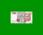 BILLETE DE ITALIA 1.000 LIRAS, PICK 114c, AÑO 1990, ESTADO EXCELENTE.-