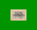 BILLETE DE ALEMANIA NOTGELD CIUDAD DE RUHLA 50 CENTAVOS, M. M. 1153.2, ESTADO EXCELENTE.-