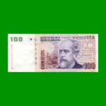 REPOSICION BILLETE CONVERTIBLE SEGUNDO DISEÑO $ 100,00, BOT 3765, ESTADO MUY BUENO+ .-