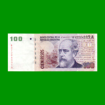 REPOSICION BILLETE CONVERTIBLE SEGUNDO DISEÑO $ 100,00, BOT 3765, ESTADO MUY BUENO+ .-