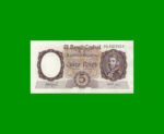 MONEDA NACIONAL $ 5,00, BOT 1919, AÑO 1960, ESTADO EXCELENTE+ .-