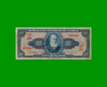 BILLETE DE BRASIL 100 CRUZEIROS, PICK 170b, AÑO 1964, ESTADO BUENO+ .-
