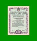 BONO MONEDA NACIONAL $200,00, EMPRESTITO DE RECUPERACION NACIONAL 9 DE JULIO, AÑO 1962, ESTADO EXCELENTE+ .-