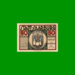 BILLETE DE ALEMANIA NOTGELD CIUDAD DE SAARBUG 50 CENTAVOS, M. M. 1156.1, ESTADO EXCELENTE+ .-