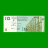 BONO DE CORDOBA $ 10,00, EC 298, AÑO 2002, SERIE H, ESTADO EXCELENTE+.-