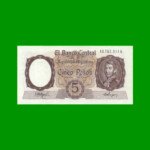 MONEDA NACIONAL $ 5,00, BOT 1919, AÑO 1960, ESTADO SIN CIRCULAR.-