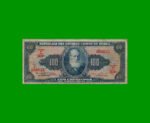 BILLETE DE BRASIL 100 CRUZEIROS, PICK 170c, AÑO 1964, ESTADO BUENO.-