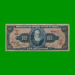BILLETE DE BRASIL 100 CRUZEIROS, PICK 170c, AÑO 1964, ESTADO BUENO.-
