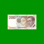 BILLETE DE ITALIA 2.000 LIRAS, PICK 115, AÑO 1990, ESTADO EXCELENTE.-