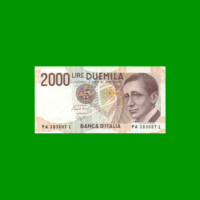 BILLETE DE ITALIA 2.000 LIRAS, PICK 115, AÑO 1990, ESTADO EXCELENTE.-
