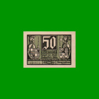 BILLETE DE ALEMANIA NOTGELD CIUDAD DE SCHALKAU 50 CENTAVOS, M. M. 1171.1, ESTADO SIN CIRCULAR.-