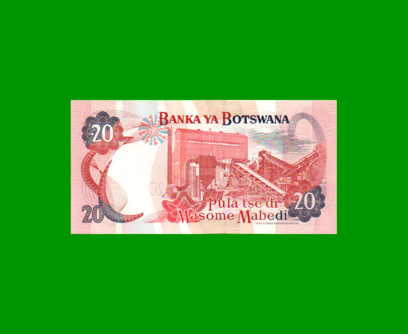 BILLETE DE BOTSWANA 20 PULA, PICK 27b, ESTADO SIN CIRCULAR.- - Imagen 2