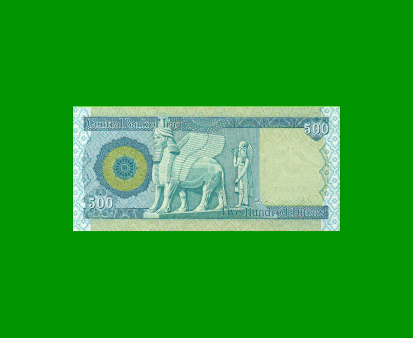 BILLETE DE IRAK 500 DINARES, PICK 92, AÑO 2003, ESTADO SIN CIRCULAR.- - Imagen 2