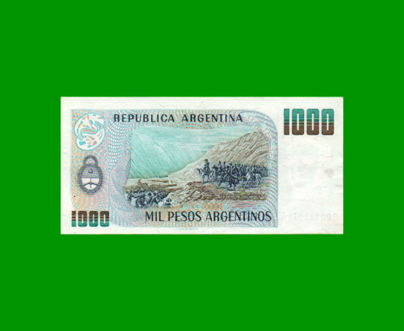 REPOSICION BILLETE PESOS ARGENTINOS $ 1000,00, BOT 2636, ESTADO EXCELENTE .- - Imagen 2