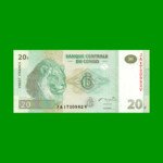 BILLETE DE CONGO 20 FRANCOS, PICK 94, AÑO 2003, ESTADO SIN CIRCULAR.-