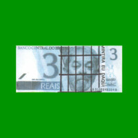 BILLETE DE BRASIL 3 REALES, FASCIMIL, AÑO 2018, PRESIDENTE LULA PRESO, ESTADO SIN CIRCULAR.-