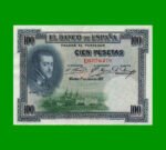 BILLETE DE ESPAÑA 100 PESETAS, PICK 69c, AÑO 1936, ESTADO EXCELENTE.-