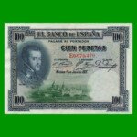 BILLETE DE ESPAÑA 100 PESETAS, PICK 69c, AÑO 1936, ESTADO EXCELENTE.-