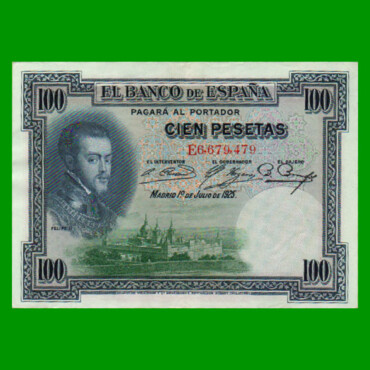 BILLETE DE ESPAÑA 100 PESETAS, PICK 69c, AÑO 1936, ESTADO EXCELENTE.-
