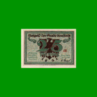 BILLETE DE ALEMANIA NOTGELD CIUDAD DE ARNFTADT 25 CENTAVOS, M. M. 43.1, ESTADO EXCELENTE.-