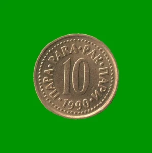 MONEDA DE YUGOSLAVIA 10 PARA, AÑO 1990, ESTADO NUEVA.-