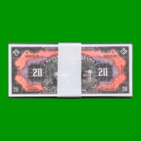 FAJO DE BILLETES DE PANAMA, 20 BALBOAS, FASCIMIL, ESTADO SIN CIRCULAR.-