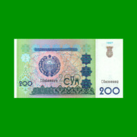 BILLETE DE UZBEKISTAN 200 SUM, PICK 80, AÑO 1997, ESTADO EXCELENTE+ .-
